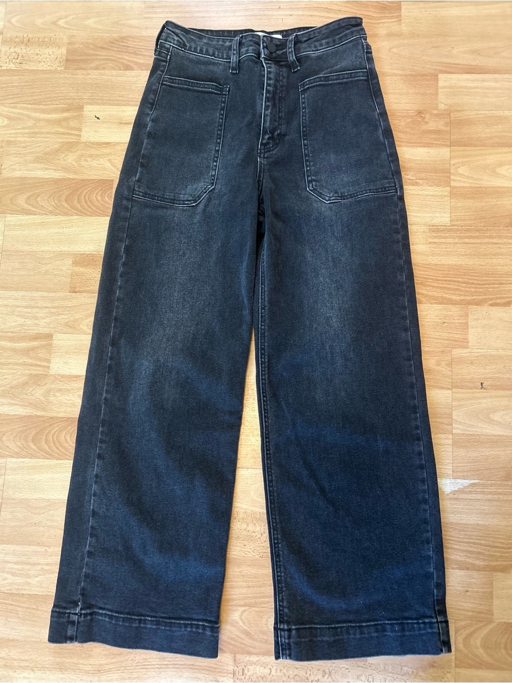 Altar’d State Wide Leg Jeans- 26- Black Boho 70s